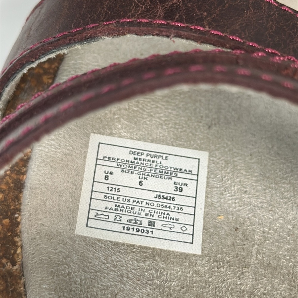 Merrell Revalli Aura Strap Wedge Sandal in Deep Purple Size 8 - Picture 12 of 16